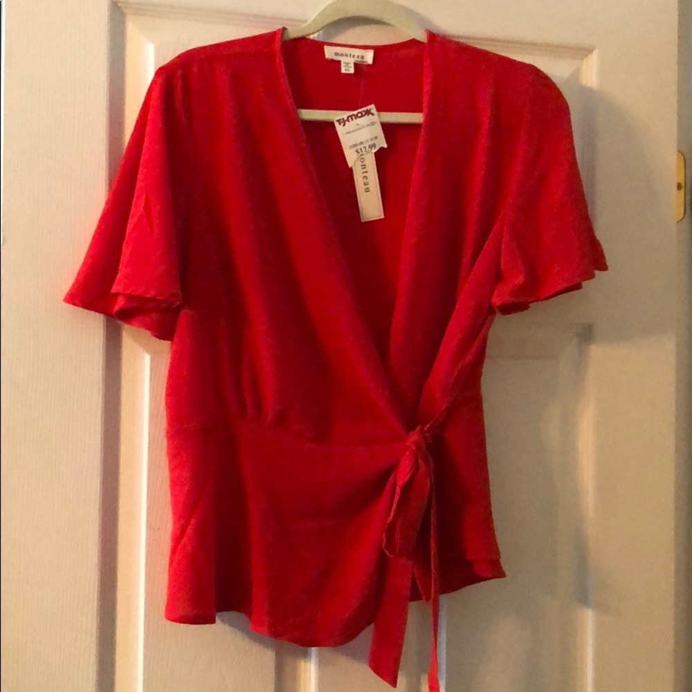 Short Sleeve Wrap Shirt